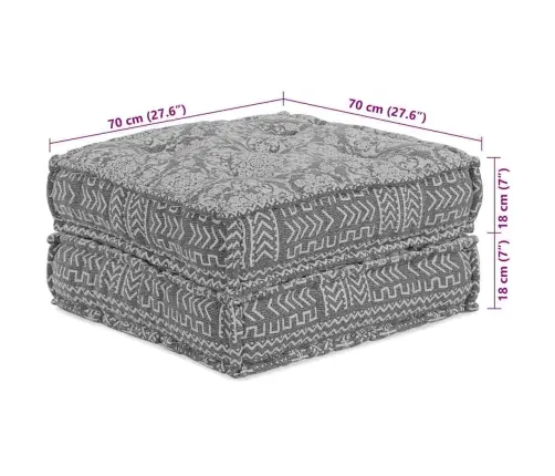 2 Sēdvietu Modulārs Pufis, Dīvāns Pārvēršams Gaiši Pelēkā Audumā Vidaxl