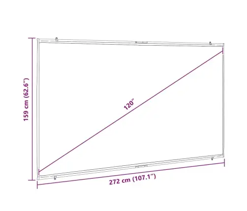 Projekcijas Ekrāns Pie Sienas 120 Collu 16:9 Vidaxl