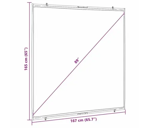 Projekcijas Ekrāns Pie Sienas 89 Collu 1:1 Vidaxl