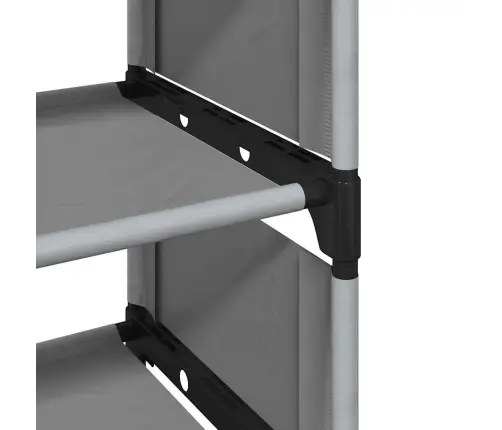 Apavu Plaukts 10 Līmeņu, Pelēks, 54X28X158 Cm, Neausts Audums Vidaxl