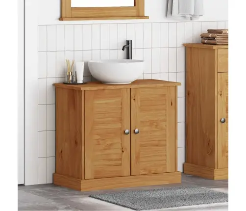 Izlietnes Skapis Ar Plauktu Vigo Medus Brūna 67.5 X 34 X 59 Cm Vidaxl