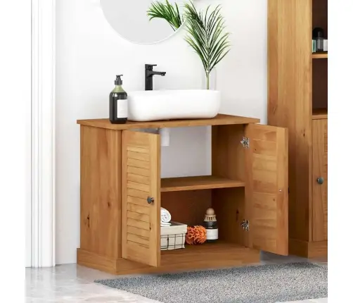 Izlietnes Skapis Ar Plauktu Vigo Medus Brūna 67.5 X 34 X 59 Cm Vidaxl