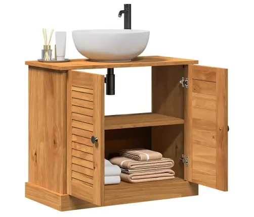 Izlietnes Skapis Ar Plauktu Vigo Medus Brūna 67.5 X 34 X 59 Cm Vidaxl