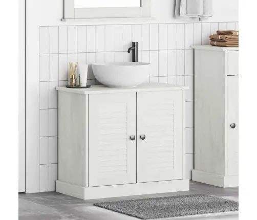 Izlietnes Skapis Ar Plauktu Vigo Antīki Balta 67.5 X 34 X 59 Cm Vidaxl