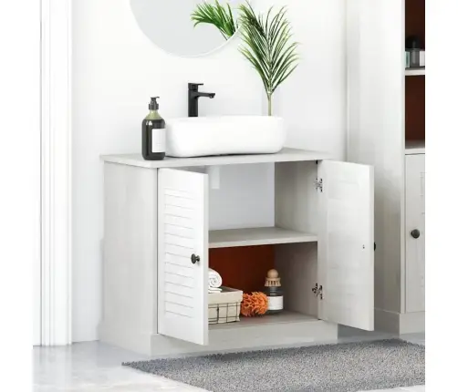 Izlietnes Skapis Ar Plauktu Vigo Antīki Balta 67.5 X 34 X 59 Cm Vidaxl