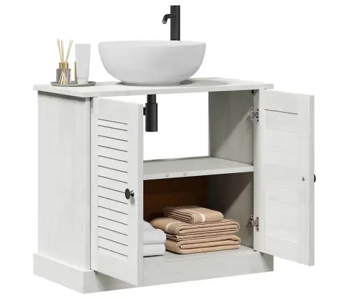 Izlietnes Skapis Ar Plauktu Vigo Antīki Balta 67.5 X 34 X 59 Cm Vidaxl