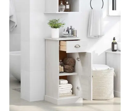 Vannas Skapītis Vigo Balts 37.5 X 34 X 80 Cm Priedes Masīvkoks Vidaxl