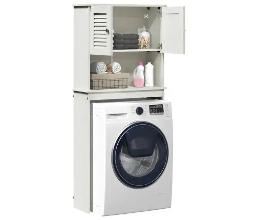 Pesumasina Kapp Vigo Valge Ja Antiikvalge 72,5 X 27 X 161 Cm