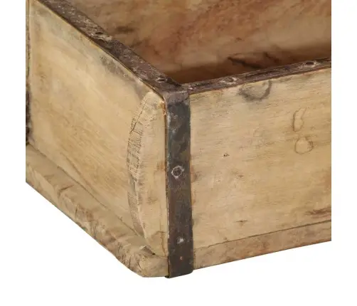 Paplātes 4 Gabali 30X15X9 Cm Cieta Koksne Atjaunota Vidaxl