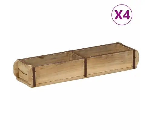 Kandik 4 Pcs Pruun 57 X 15 X 9 Cm Tugev Taastatud Puit