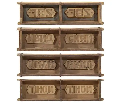 Kandik 4 Pcs Pruun 57 X 15 X 9 Cm Tugev Taastatud Puit