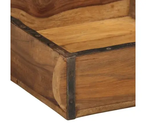 Paplātes 4 Gab 31X29X10 Cm Cieta Koka Atjaunotas Vidaxl