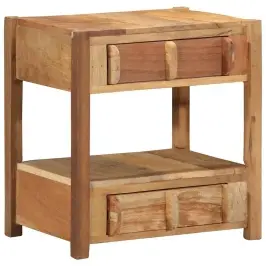 Sānu Galds Brūna 43 X 32 X 46 Cm Pārstrādāts Masīvkoks Vidaxl