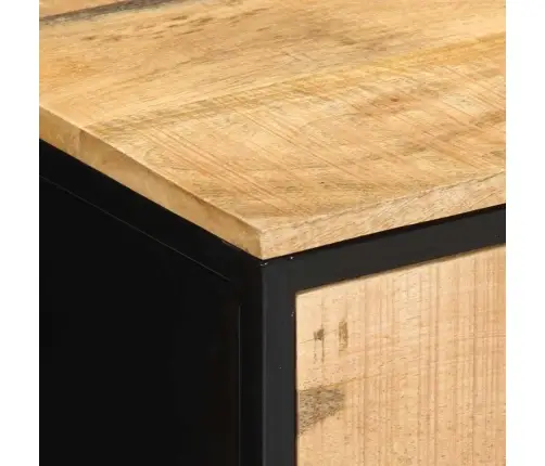 Šalia Lovos Spintelė Su Stalčių Ruda Ir Juoda 40 X 35 X 50 Cm