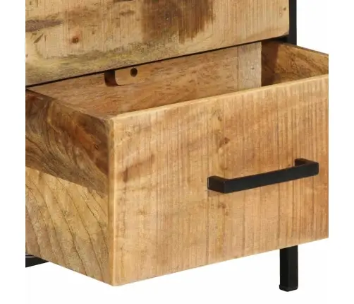 Šalia Lovos Spintelė Su Stalčių Ruda Ir Juoda 40 X 35 X 50 Cm