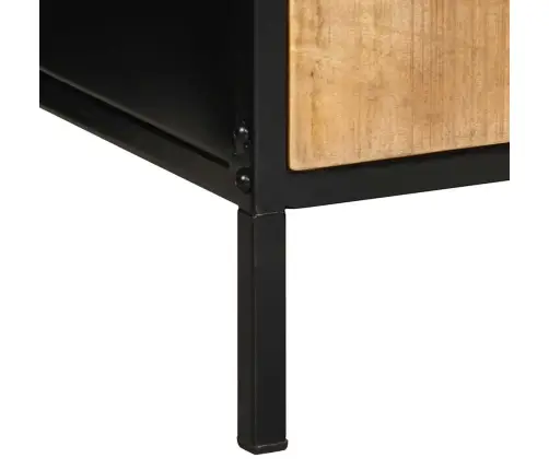 Šalia Lovos Spintelė Su Stalčių Ruda Ir Juoda 40 X 35 X 50 Cm