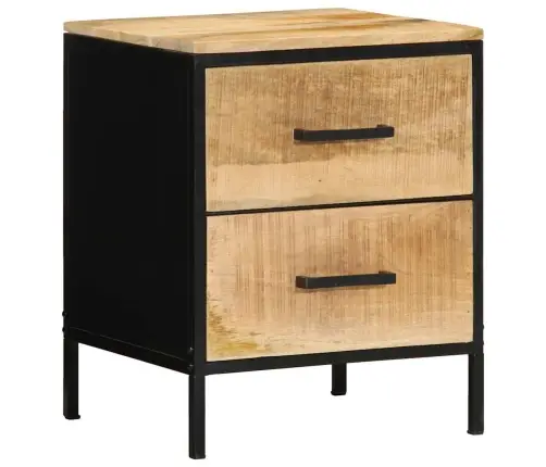 Šalia Lovos Spintelė Su Stalčių Ruda Ir Juoda 40 X 35 X 50 Cm