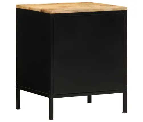 Šalia Lovos Spintelė Su Stalčių Ruda Ir Juoda 40 X 35 X 50 Cm