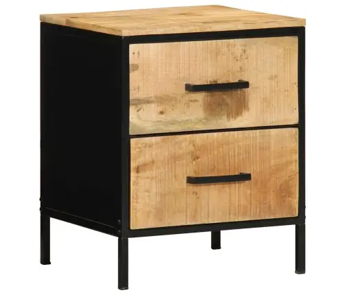 Šalia Lovos Spintelė Su Stalčių Ruda Ir Juoda 40 X 35 X 50 Cm