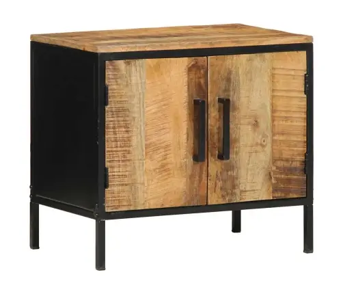 Šalia Lovos Spintelė Ruda Ir Juoda 50 X 30 X 45 Cm