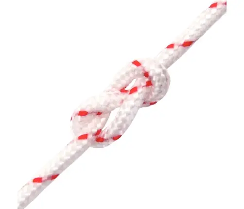 Pull Starter Cord Balta Ir Raudona Ø4 Mm 10 M Nailonas