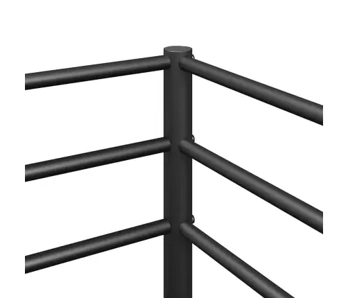 Divstāvu Gulta Bez Matrača Melns 80X200 Cm Tērauds Vidaxl