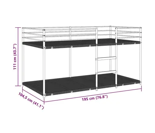 Narivoodi Ilma Madratsita Must 100X190 Cm Teras