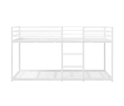 Dviaukštė Lova Be Čiužinio Balta 80X200 Cm Plienas