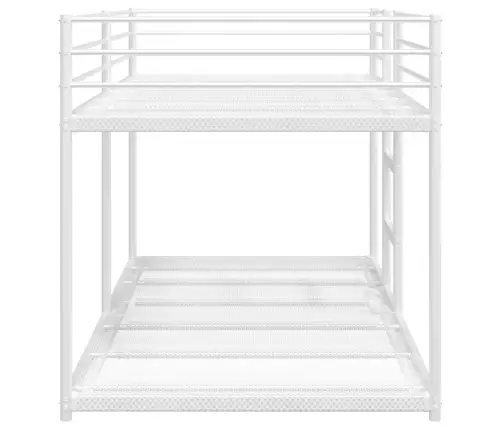 Dviaukštė Lova Be Čiužinio Balta 80X200 Cm Plienas