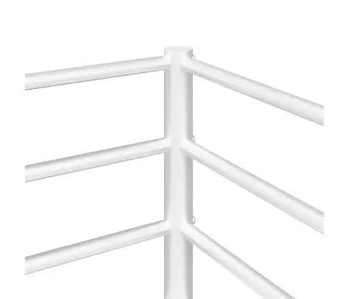 Dviaukštė Lova Be Čiužinio Balta 90X190 Cm Plienas