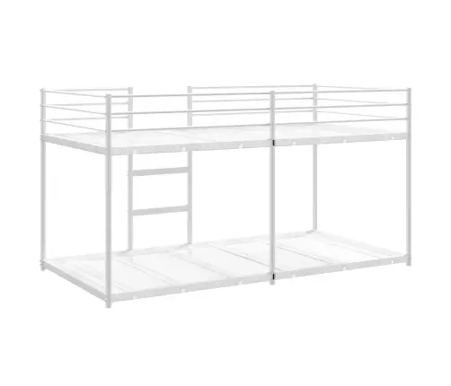 Divstāvu Gulta Bez Matrača Balts 100X200 Cm Tērauds Vidaxl