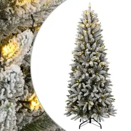 Dirbtinė Kalėdų Eglutė Su 150 Led Lempučių Ir Sniegu, 150Cm