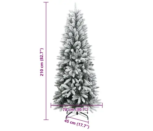 Mākslīgā Ziemassvētku Egle Ar Sniegu, 210 Cm, 300 Led Vidaxl