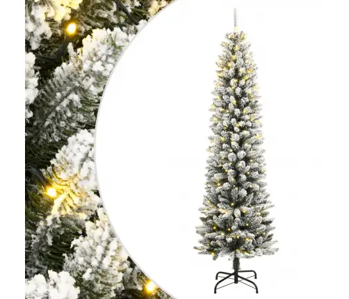 Mākslīgā Ziemassvētku Egle Ar Sniegu, 120 Cm, 150 Led Vidaxl
