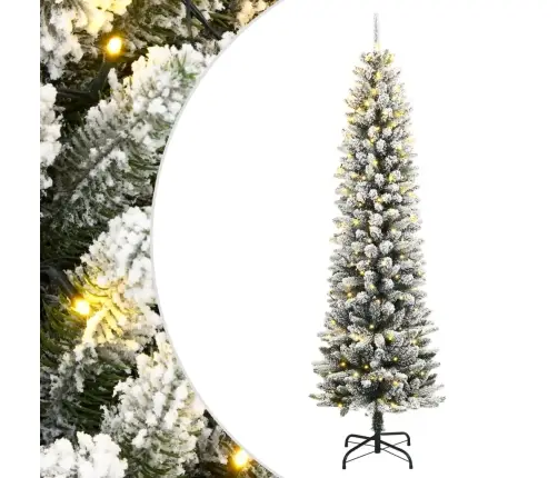 Dirbtinė Kalėdų Eglutė Su 300 Led Lempučių Ir Sniegu, 180Cm