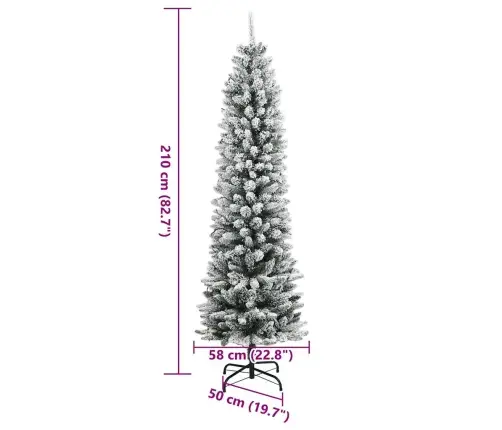 Kunstkuusk 300 Ledi Ja Lumiste Okstega, 210 Cm