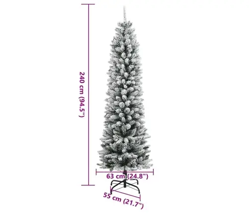 Kunstkuusk 300 Ledi Ja Lumiste Okstega, 240 Cm