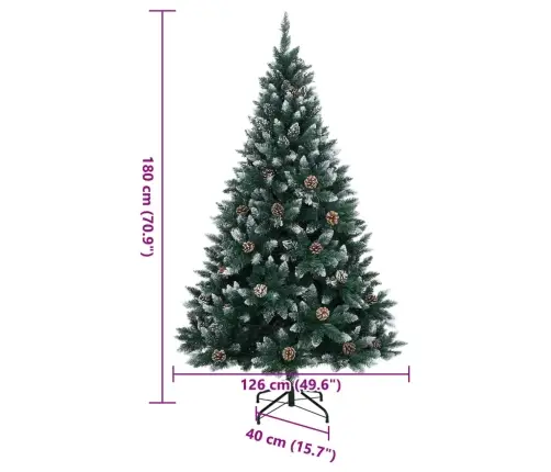 Mākslīgā Ziemassvētku Egle, 180 Cm, 300 Led Vidaxl