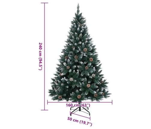 Mākslīgā Ziemassvētku Egle, 240 Cm, 300 Led Vidaxl