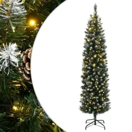Mākslīgā Ziemassvētku Egle, Šaura, 240 Cm, 300 Led Vidaxl