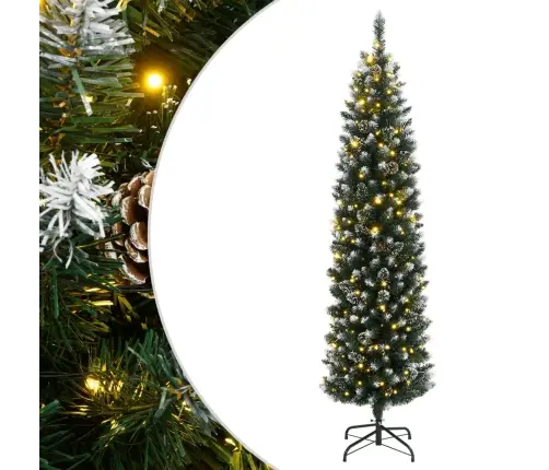 Mākslīgā Ziemassvētku Egle, Šaura, 240 Cm, 300 Led Vidaxl