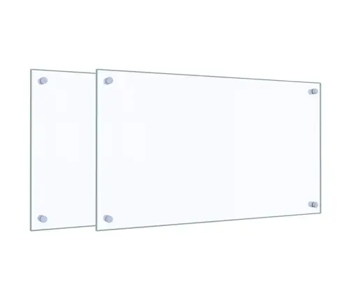 Köögi Pritsmekaitsed 2 Tk, Läbipaistev, 70 X 40 cm Klaas