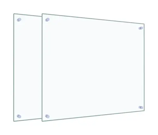 Virtuves Paneļi, 2 Gab., 70X60 Cm, Rūdīts Stikls, Caurspīdīgi Vidaxl