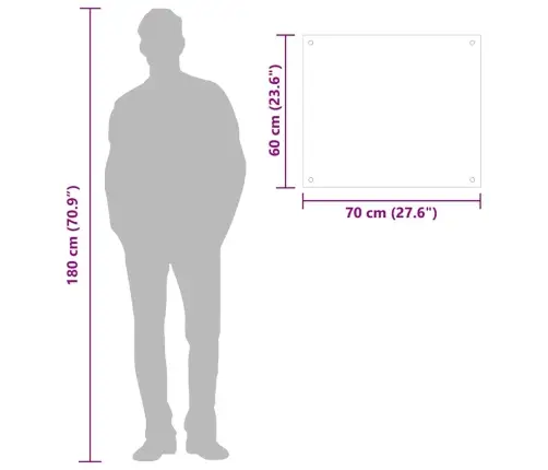 Virtuves Paneļi, 2 Gab., 70X60 Cm, Rūdīts Stikls, Caurspīdīgi Vidaxl