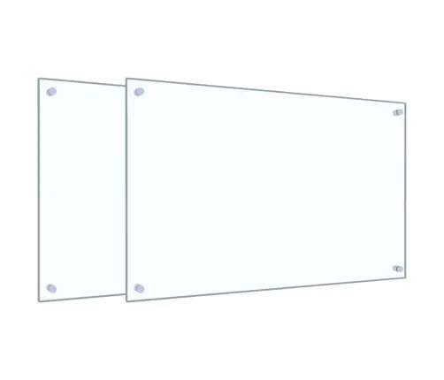 Köögi Pritsmekaitsed 2 Tk, Läbipaistev, 80 X 50 cm Klaas