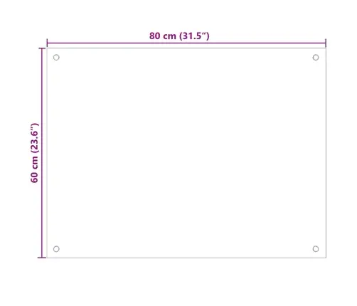 Virtuves Paneļi, 2 Gab., 80X60 Cm, Rūdīts Stikls, Caurspīdīgi Vidaxl