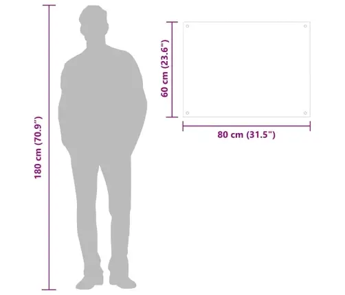 Virtuves Paneļi, 2 Gab., 80X60 Cm, Rūdīts Stikls, Caurspīdīgi Vidaxl