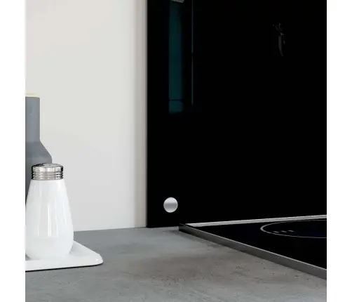 Virtuves Sienas Paneļi, 2 Gab., 80X60 Cm, Rūdīts Stikls, Melns Vidaxl