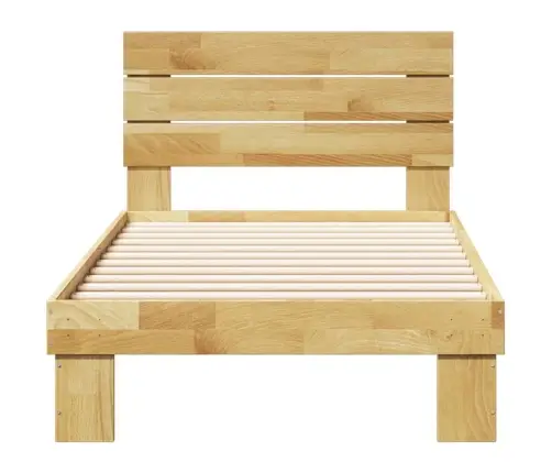 Voodiraam Peatsiga Ilma Madratsita 100X200Cm Täispuidust Tamm