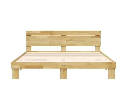 Lovos Rėmas Su Galvūgaliu Be Čiužinio 200X200 Cm Ąžuolo Masyvo